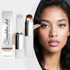 Foundation Make-Up Stick Double Head with Brush 3 Colors Lightweight Moisturizing Brighten Matte Concealer 2IN1 Foundation Stick
