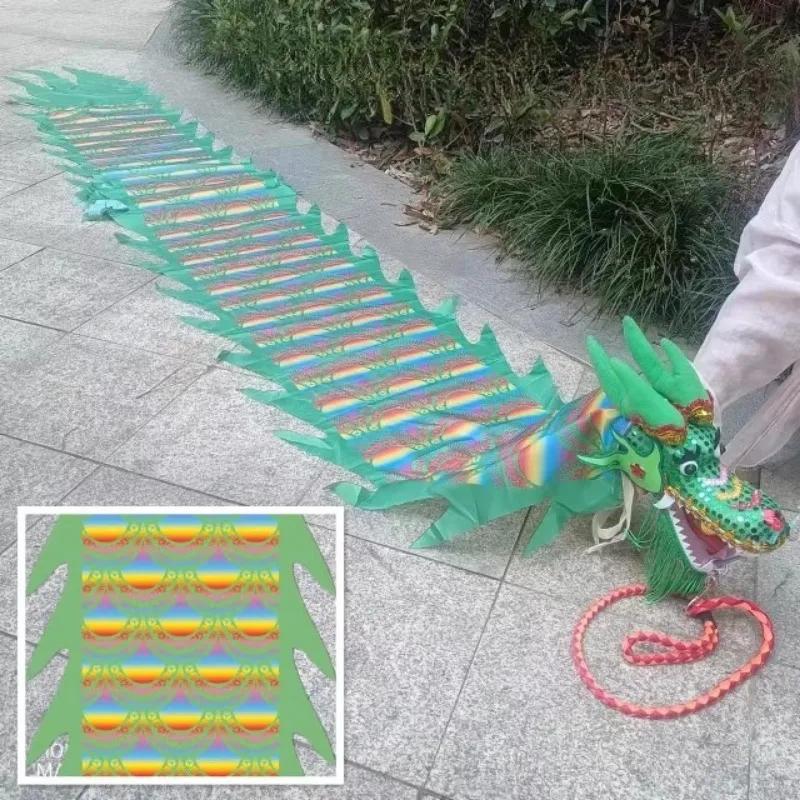 New Year Christams Outdoor Performance 4 Meters Chinese Silk Dragon Dance Products Fitness Dragon For Children Adults
