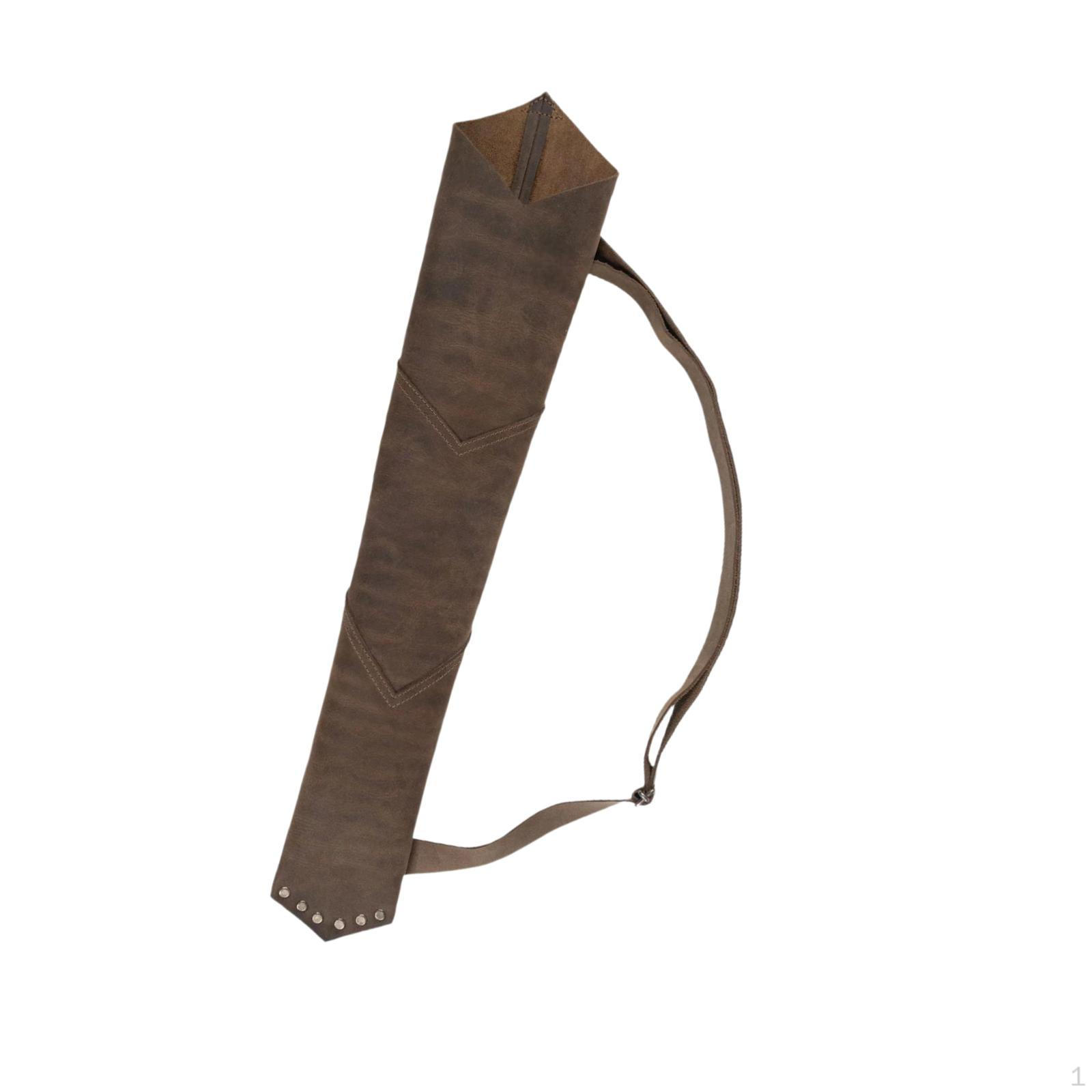 

Середньовічний Наспинний Сагайдак Легка Штучна Шкіра Тримач Стріл для Тренування Стрільби по Мішені