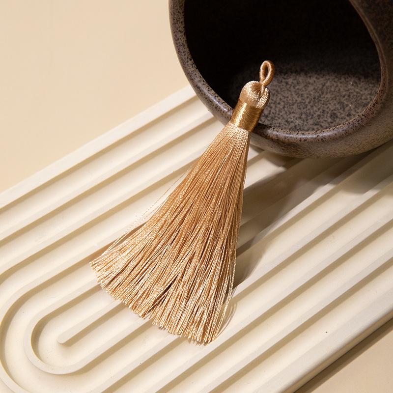 8Cm Pull Circle Fringed Ear Polyester Fringed Antique Hanging Ear Bookmark Sachet Jewelry Accessories Diy Small Pendant