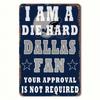 Vintage Dallas Cowboys Metal Wall Sign Rustproof Aluminum Decor for Man Cave  Game Room