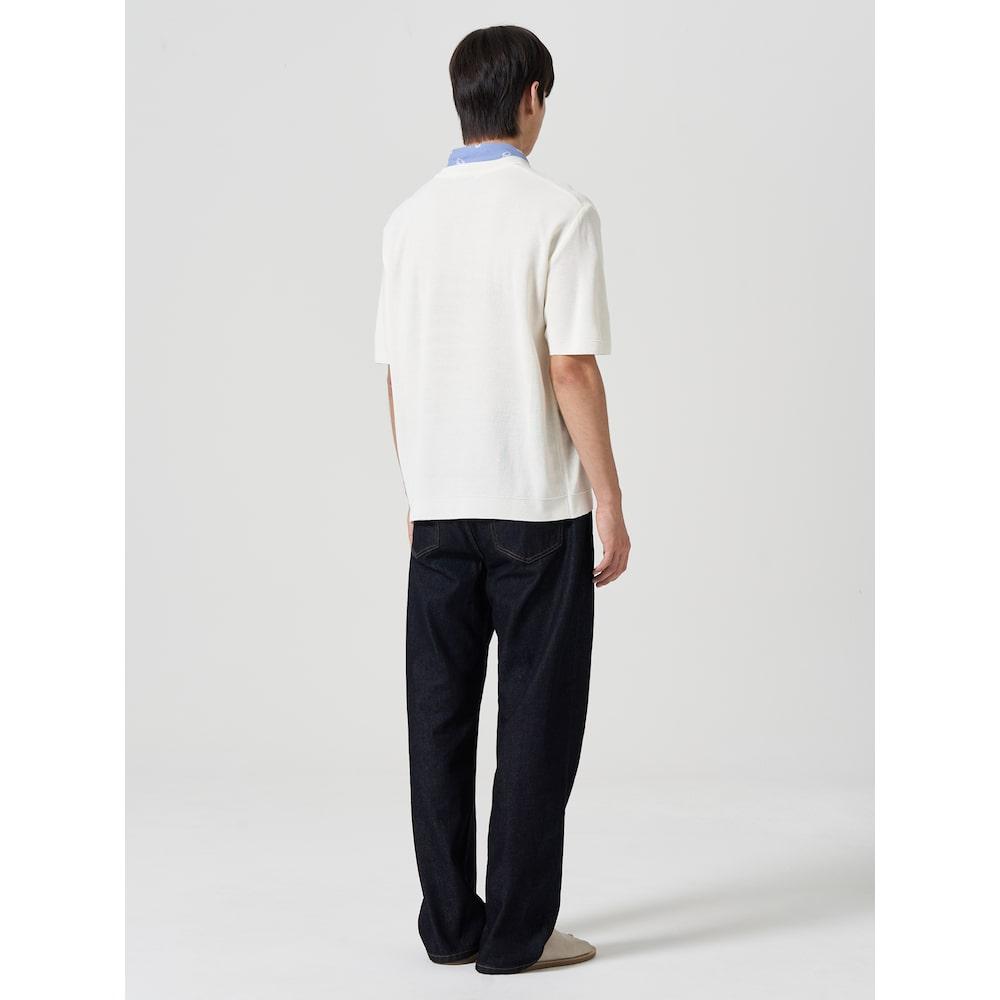 8SECONDS Half Milano Round Neck Short Sleeve Knit Ivory (424751Ly20)