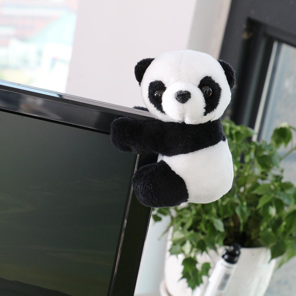 New 1Pc Kawaii Simulation Panda Clip Plush Toy Doll Sticky Note Clip Cute Mini Doll Hug Panda Peluche Party Home Office Decor
