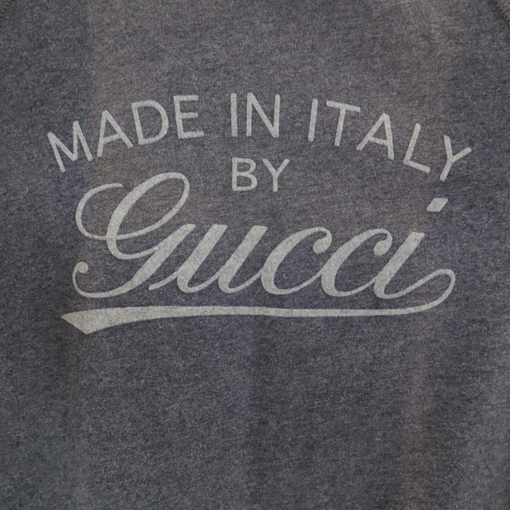 Gucci Made In Italy Long Sleeve T-shirt 10 Gray Ron T Kid's Used
