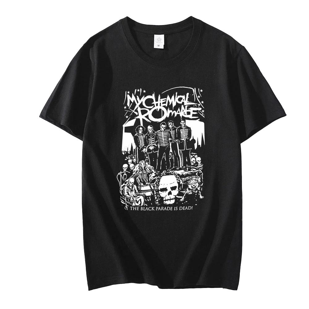 My Chemical Romance T Shirt women Fashion T-shirts Cool Hip Hop men Tshirt casiual Summer Vintage Anime Unisex Oversized Top Tee