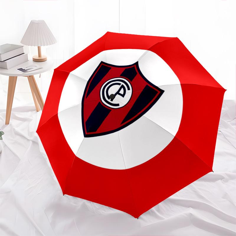 Club Olimpia Muster, automatischer Faltschirm, tragbares und faltbares Design, 8 Schirmstäbe, ein Weihnachts- oder Geburtstagsgeschenk.