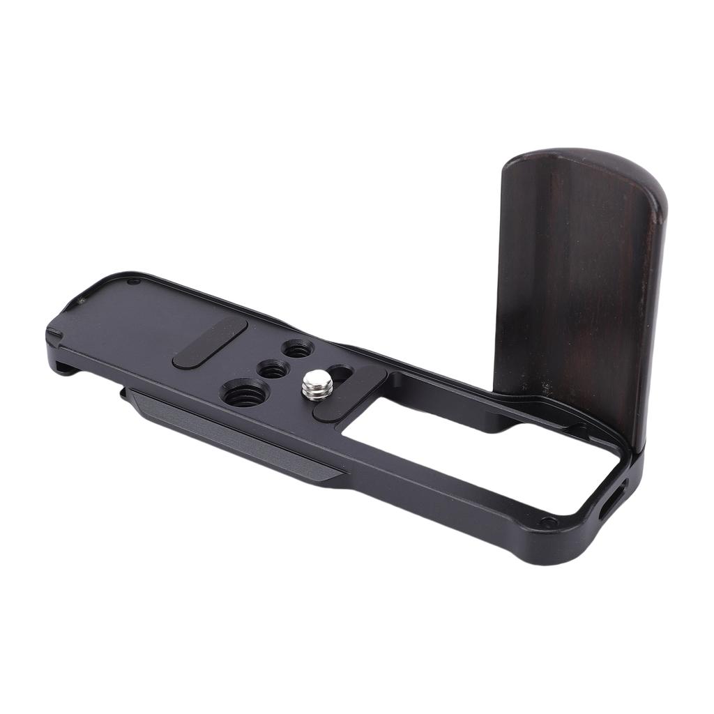 L Bracket Handgrip Fit for X 100VI Camera Aluminum L Shape Quick Release Plate with Wood Grip 1Celsius4 Inch Screw Hole