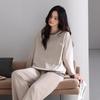 Women's Sporty Long Sleeve Lycra Cotton Pajama Set - Casual, Thin, Youthful Homewear, Wear Outside