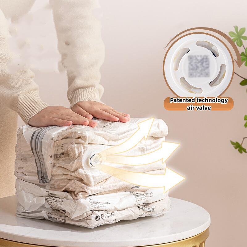 No Pump Required Vacuum Compression Bag For Storing Clothes Clothing Empty Packed Bags Storage Organizer Travel Accessories