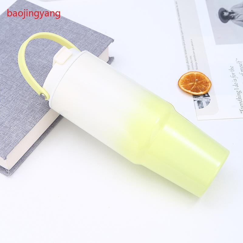 30oz Gradient Color Insulated Tumbler, 304 Stainless Steel Vacuum Cup, Portable Travel Mug with Handle