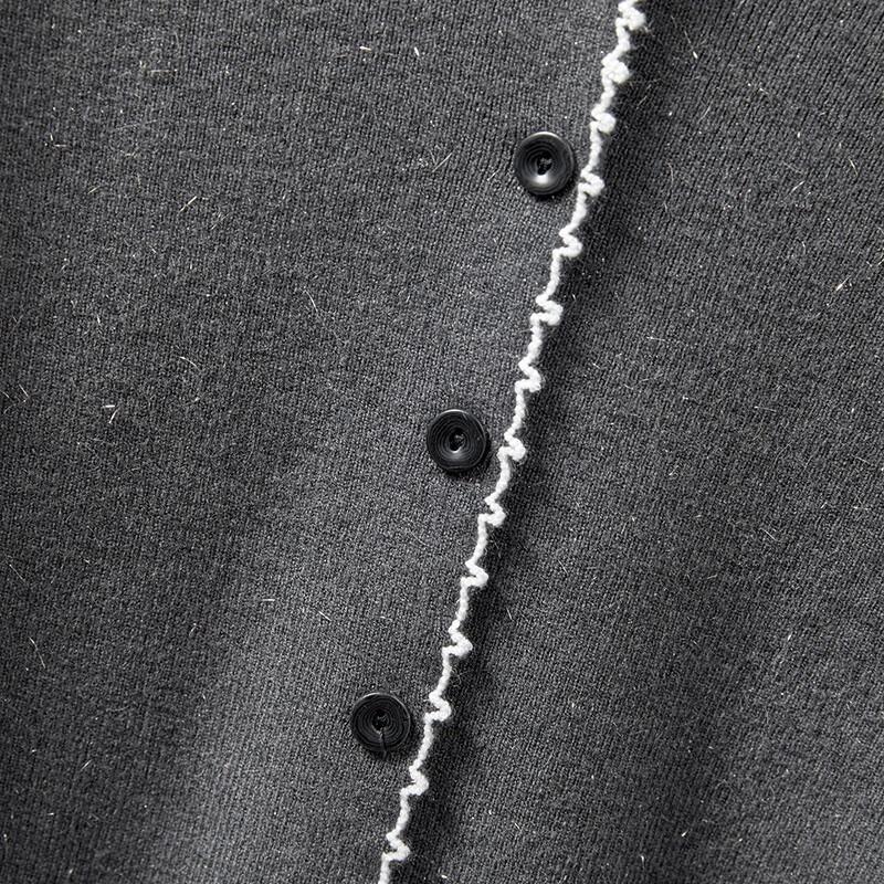 Women's Lapel Button-Front Knit Cardigan