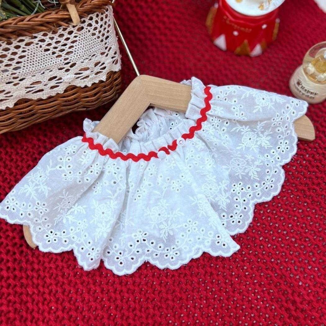 

Шерстяной японский детский поддельный воротник шарф, одежда для девочек подарки вышитый ремешок поддельный воротник