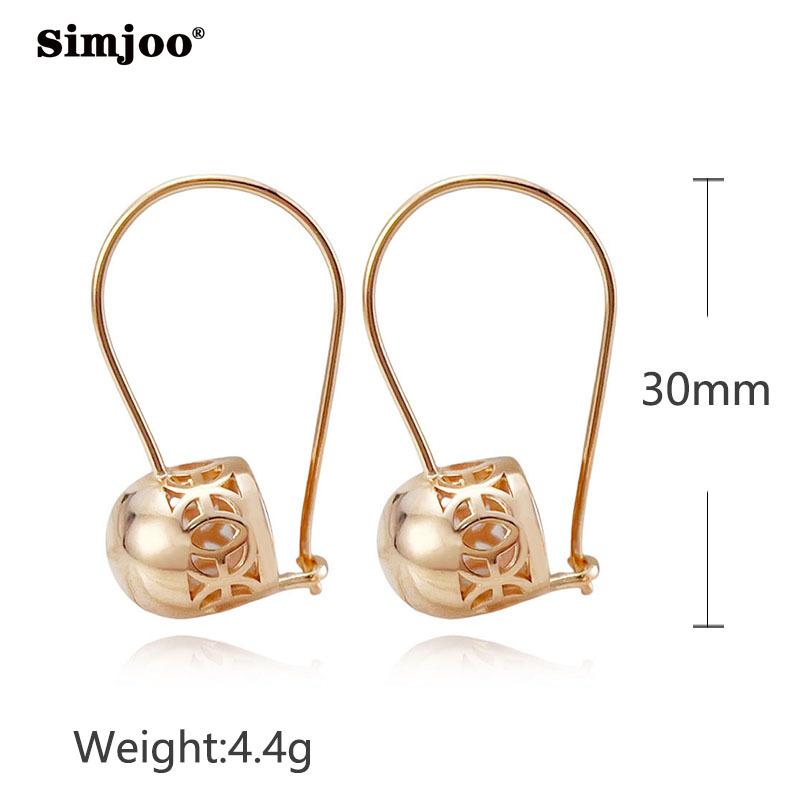 SIMJOO Retro Style New Style Okrągłe Kolczyki dla Pań