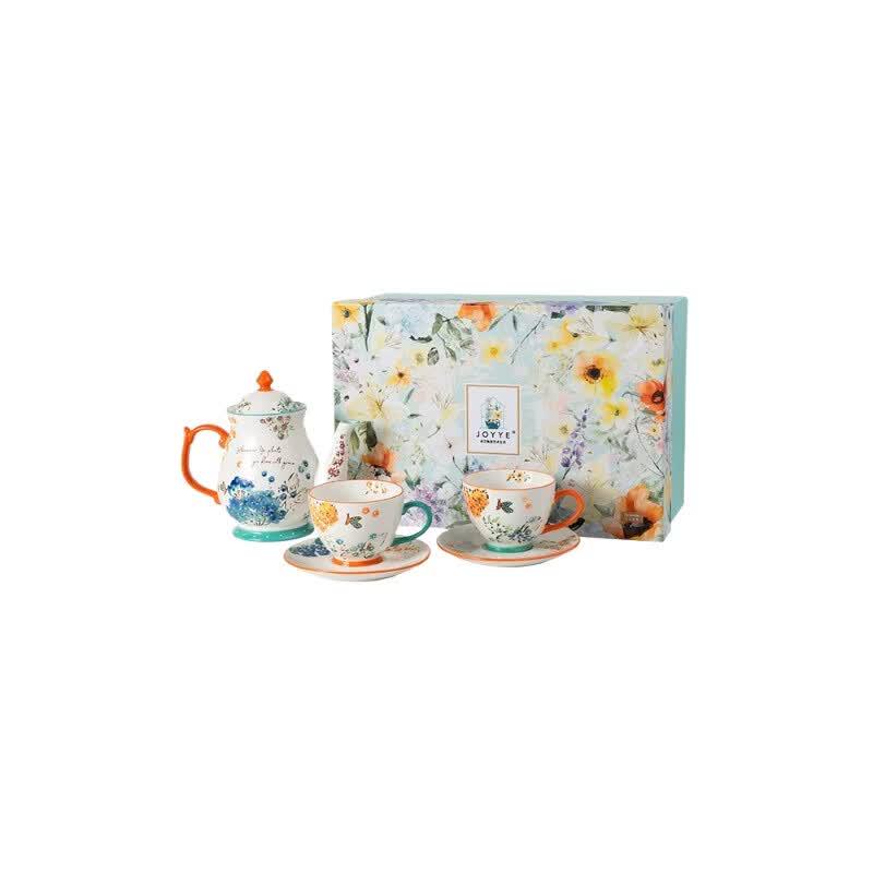 JOYYE Garden Ceramic Tea Set - 5-Piece Gift Box