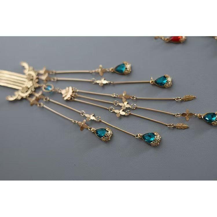Elegant Retro Pearl Flower Tassel Hairpin for Updo Hairstyles
