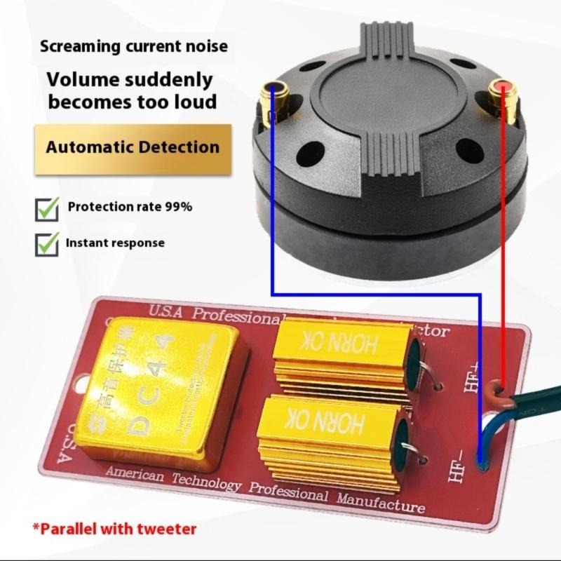 Professional Tweeter Protector with Fast Response Overloading Defense ABS & Metal for High Current Sound Systems