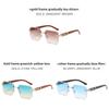 Leopard Theme Minimalist Metal Frame Square Sunglasses With Gray Lenses For Travel And Parties