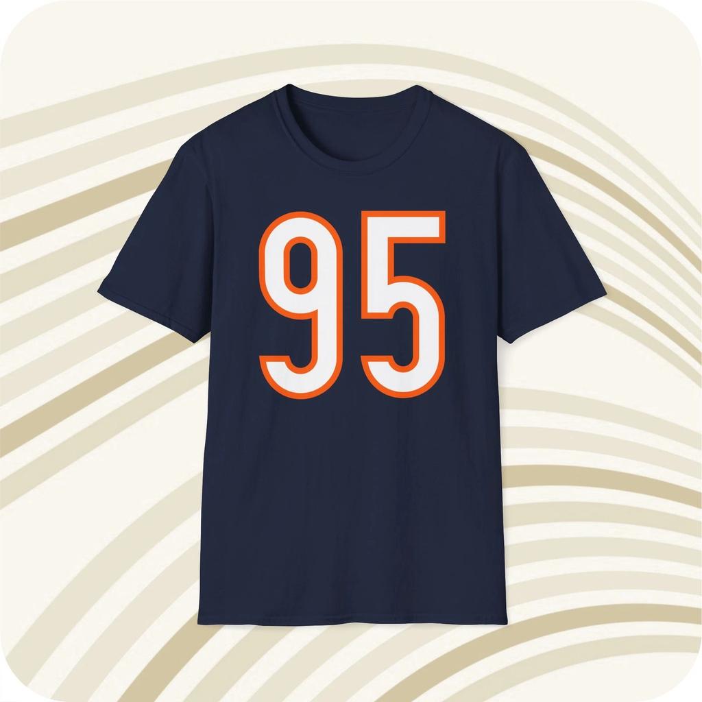Richard Dent #95 Chicago Bears Jersey T Shirt - Front & Back Print