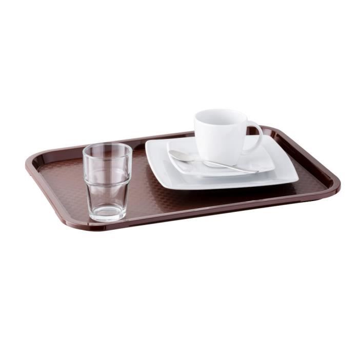 Plateau self et snack - Aps - Marron - 45 x 35.5 cm - Polypropylène - Rectangulaire