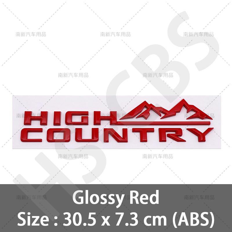 ABS High Country Emblem Rear Trunk Logo High Country  Badge Auto Body Decal Car Fender Stickers Styling Accessories