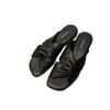 Grape Mother, the Same Style, Huge Comfortable Pleated Kinked Cloud Row Wind One-word Slippers, Square Head Versatile Flat Bottom Cool Slippers