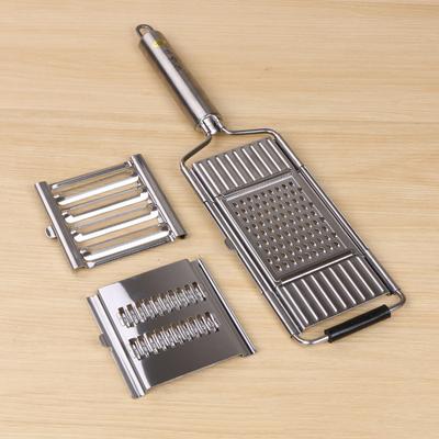 Cortador Rallador Acero Inoxidable Rallador Portátil Manual Rebanador de Verduras Rallador Fácil de Limpiar Herramienta Multiusos para Cocina Casera