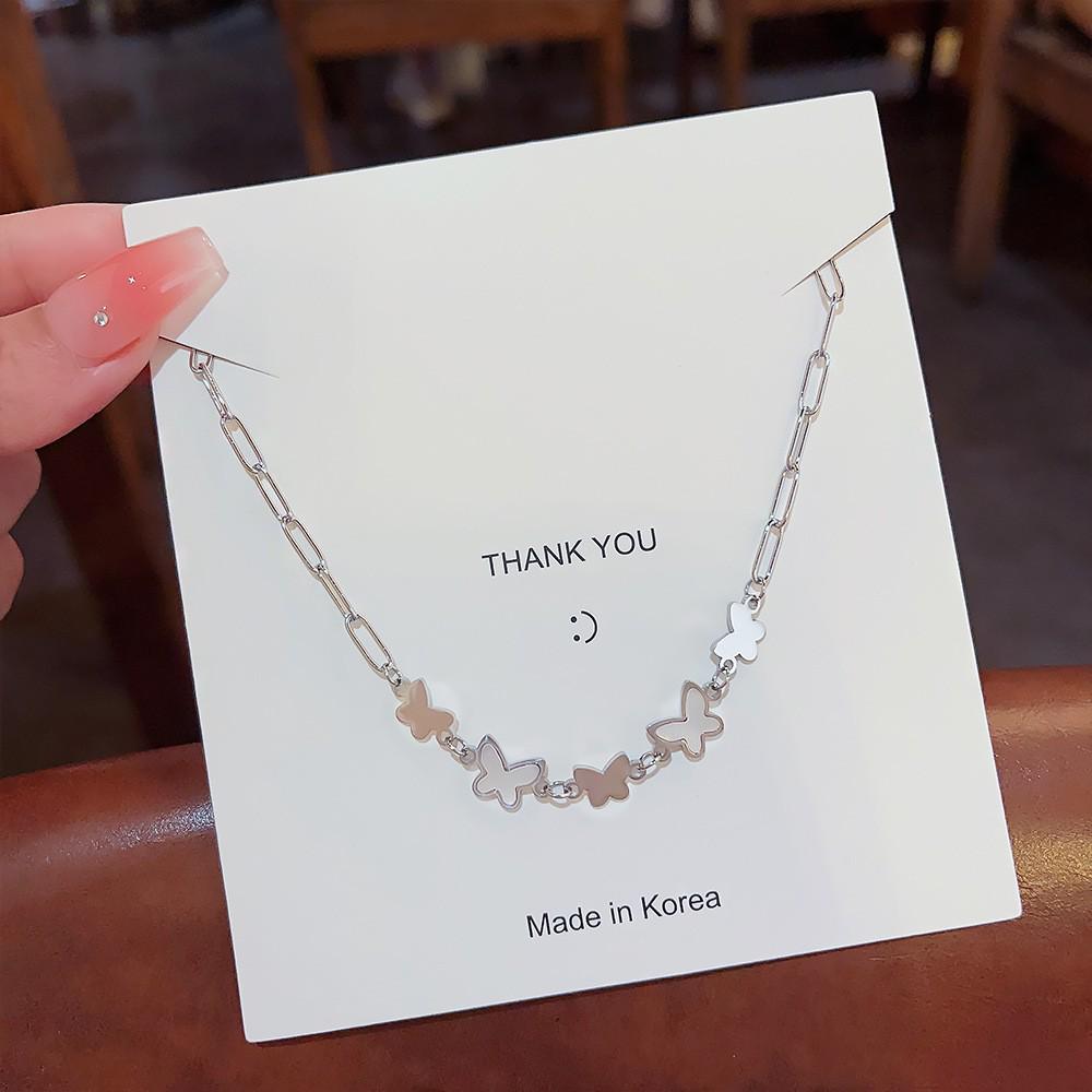 Korean 18K Gold Titanium Steel Women's Clavicle Necklace - Versatile, High-End, Non-Fading Temperament Choker.