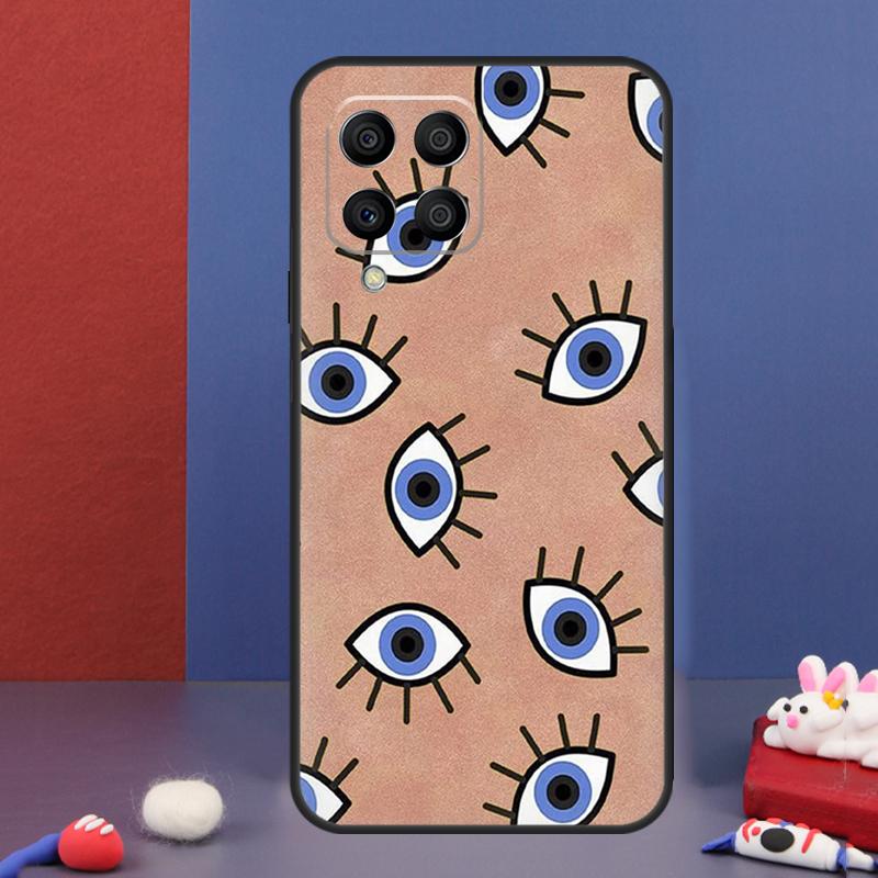 Lucky Eye Blue Evil Eye Print Case For Samsung Galaxy M31 M21 M11 M13 M54 M34 M14 M56 M36 M16 M53 M32 M52 M35 M55 M15 M06