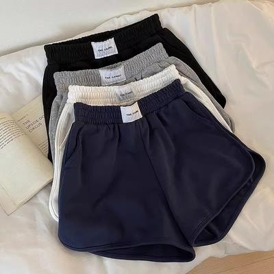 Sommersport Einfache kurze Freizeithose für Damen Neue Weitbeinshorts Elastischer Bund