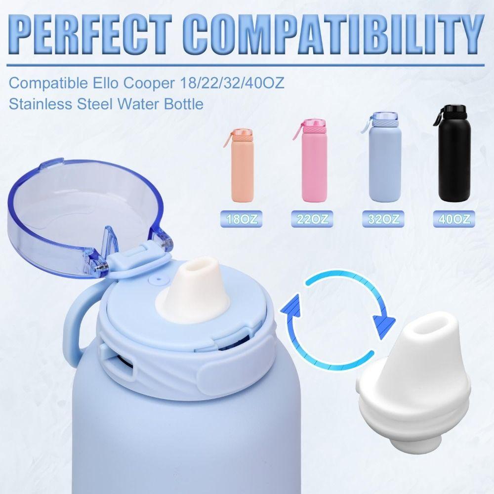 2PCS Water Bottle Bite Valve Replacement for Ello Cooper 18/22/32/40oz