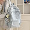 Large Capacity Nylon School Backpack For Teen Students With Antiload Burden Design For Middle School Use