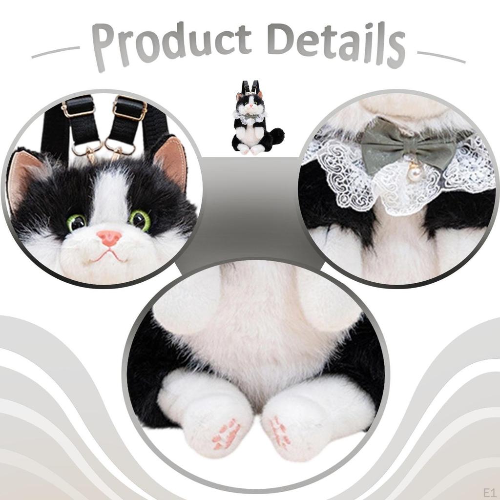 Cat Shaped Backpack Cute for Women Stylish with Adjustable Straps Casual Daypack