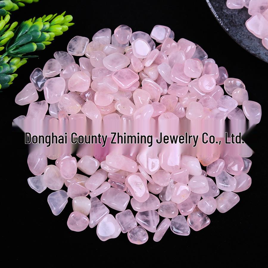Natural Rose Quartz Chips for Aromatherapy, Fish Tank Decoration, Bonsai, and Landscaping.