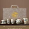 Chinese Style Ru Kiln Dragon Gift Box Kung Fu Tea Set