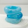 Gradient Acrylic Bracelets Translucent Chunky Cuffs Wrist Jewelry Resin Bangles  Music Festival