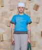UNALLOYED Layered Slogan T-Shirt / Blue