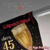 2pcs   2D FLAT PRINTING Curtains (Without Rod) Celebrating 45 Years Popular Creative Curtains Yarn Curtains Room Decor Suitable