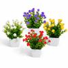 Realistic Eucalyptus Tea Flower Small Potted Plant for Indoor/Outdoor Decoration