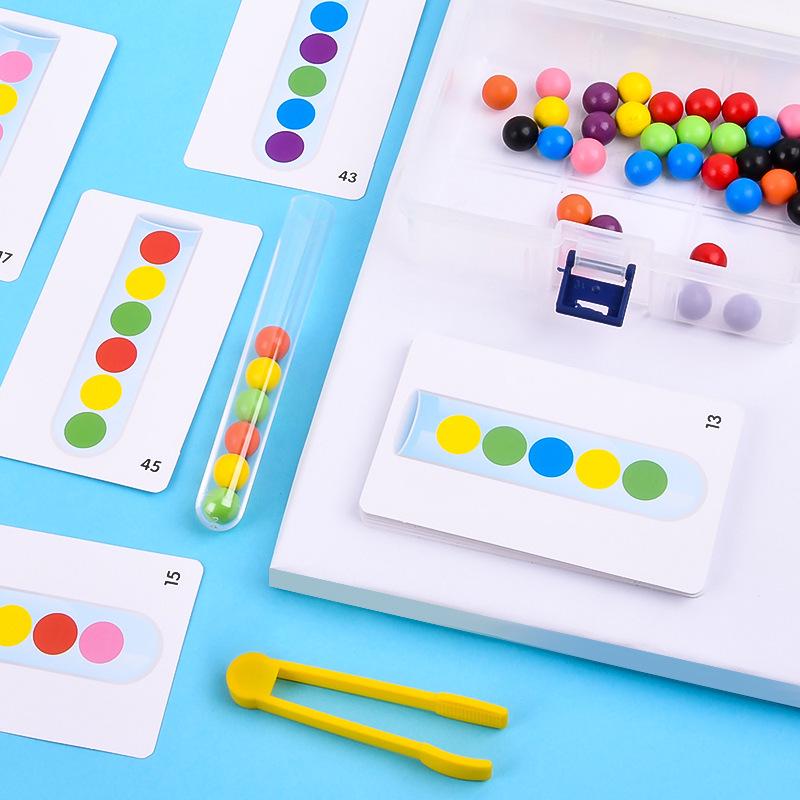 Toddler Logic & Concentration Puzzle: Clamping Beads & Balls Early Education Toy