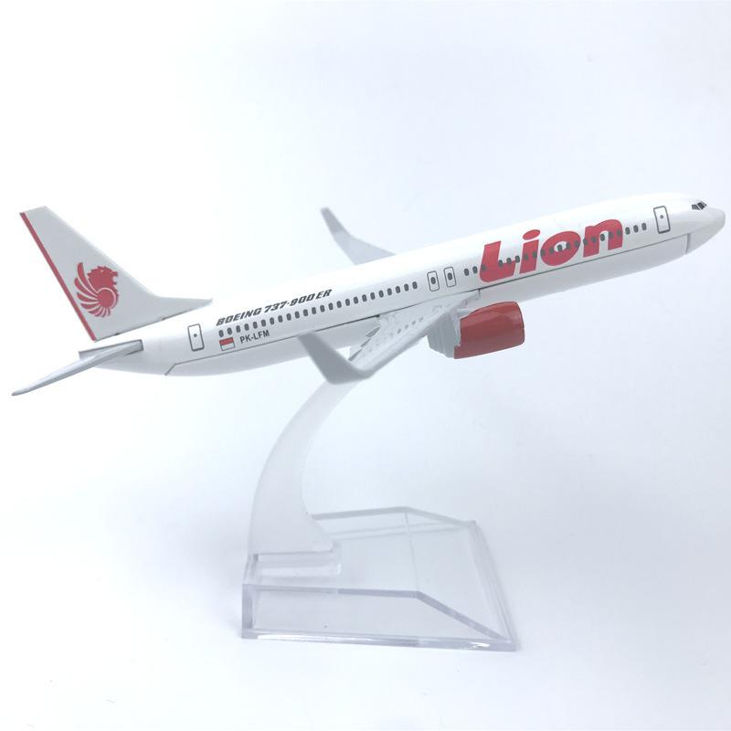 

16CM Alloy Airplane Model Lion Air 737 Collectible With Landing Gear Children s Toy Gift