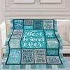 1pc Best Friend Blanket, Best Friend Birthday Gift for Women, Friendship Gift for Women, Best Friend, Throwing Blanket