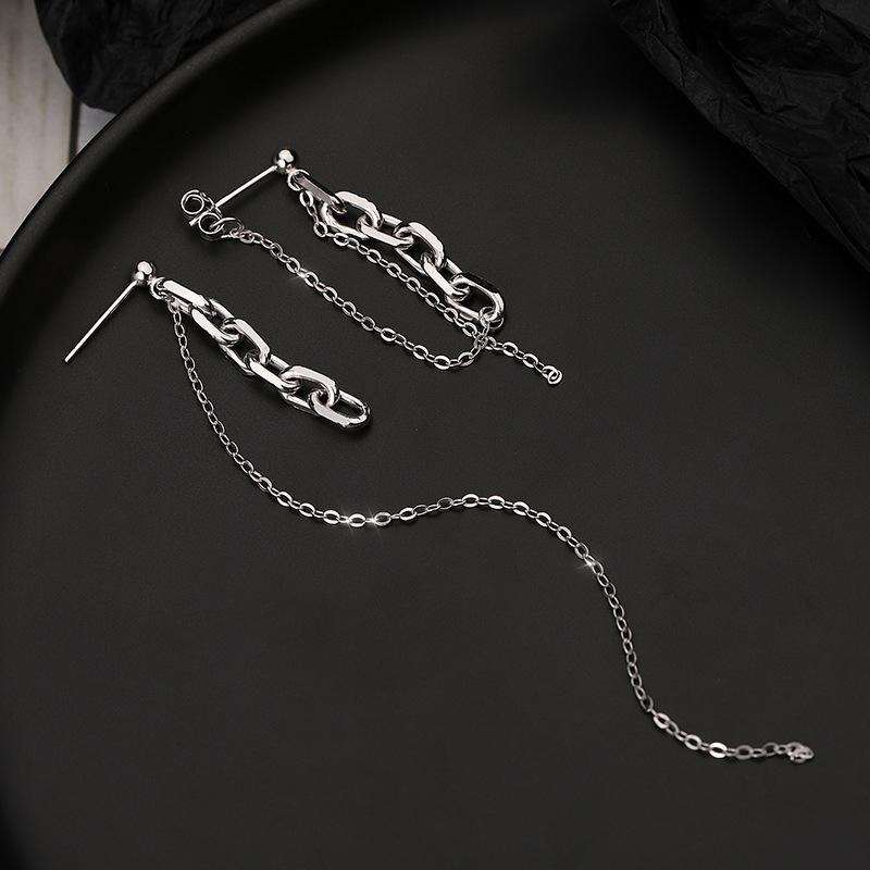 Trend Long Wire Tassel Thread Chain Climb Star Heart Beads Pendants Drop Earrings Women'S Straight Hanging Earings Jewelry
