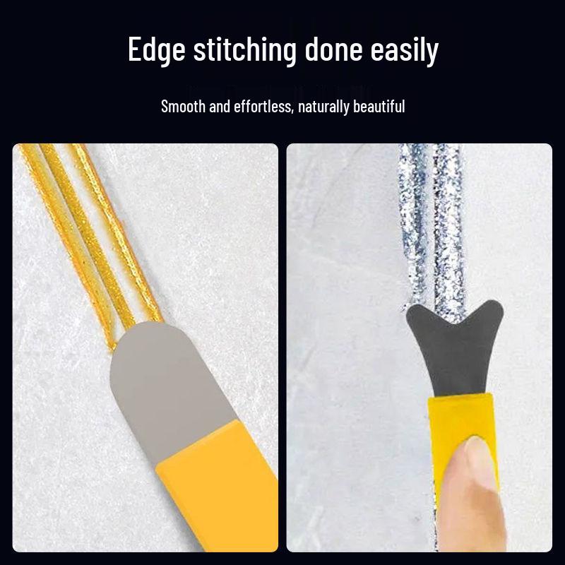 Tungsten Steel Seam Pressing Tool: Yin Yang Corner Construction Glue Scraper, Tile Plastic Seam Piece, Multifunctional Beauty Seam Blade.