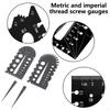 1Pack Metric and British Thread Screw Gauge Clear Scale Thread Gauge for Accurate Measurement in Stainless Steel