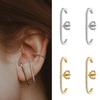 Korean Style Simple Stylish Stud Earrings Women Brilliant Cubic Zirconia Versatile Personality Female Jewelry Wholesale