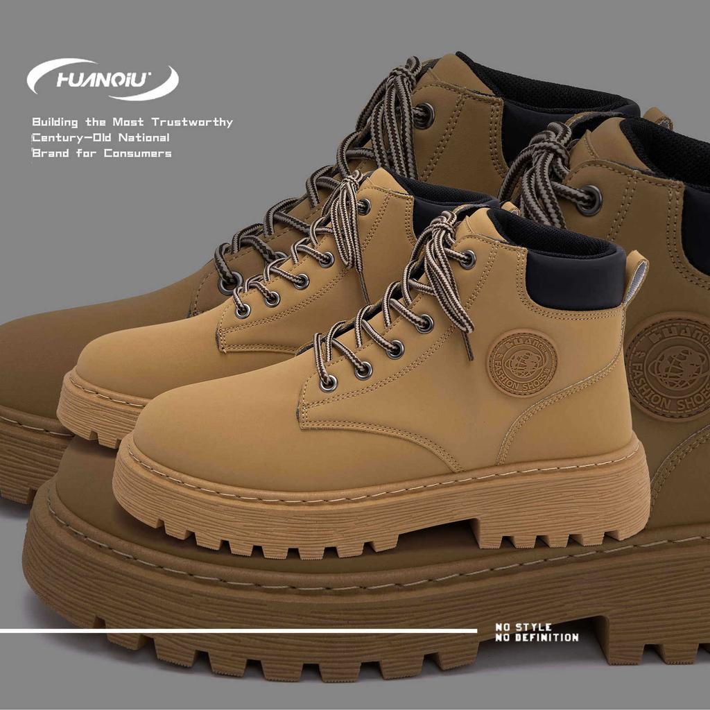 Global outdoor versatile thick-soled Martin boots men's ZHQ-HY800 trendy rhubarb boots popular high-top tooling shoes