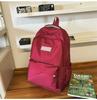 School Bag New Large Capacity Trend Versatile Junior High School Student School Bag Couple Fashion Embossing Simple Casual Lightweight Backpack