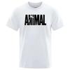 Fashion ANIMAL Letter Print Men T-Shirts Street Funny Short Sleeves Loose Oversized T Shirt O-Neck Breathable Cotton Clothing