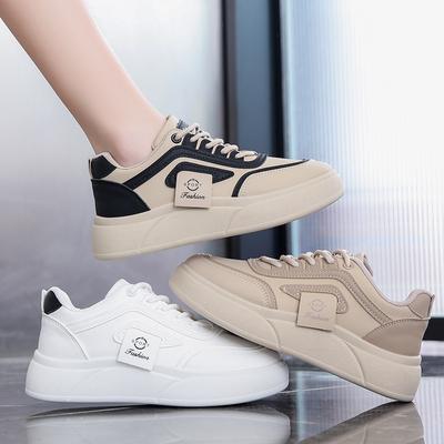 Spring Little White Shoes New Ins Female Students Platform Heightening Sports Board Shoes Casual