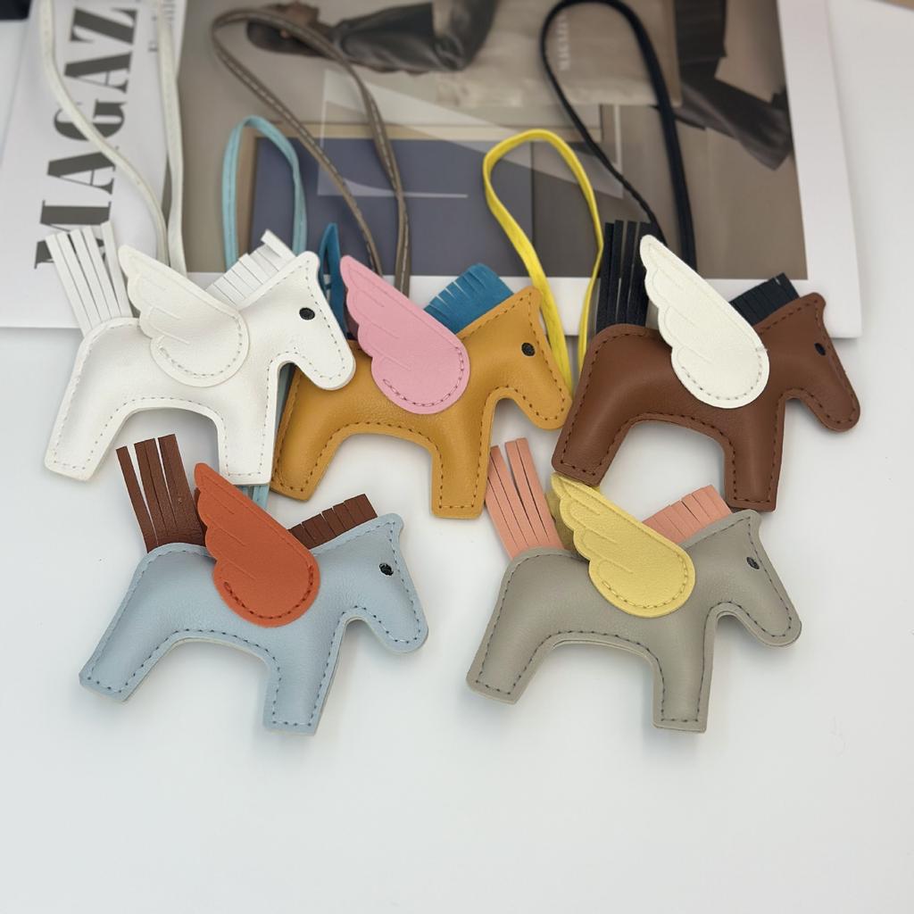 Little Pegasus pendant pu leather platinum bag Kelly bag pendant keychain bag pendant gift schoolbag Pony pendant